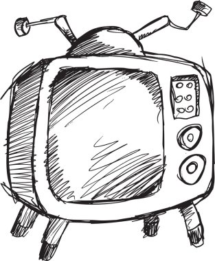 Doodle kroki Retro televizyon