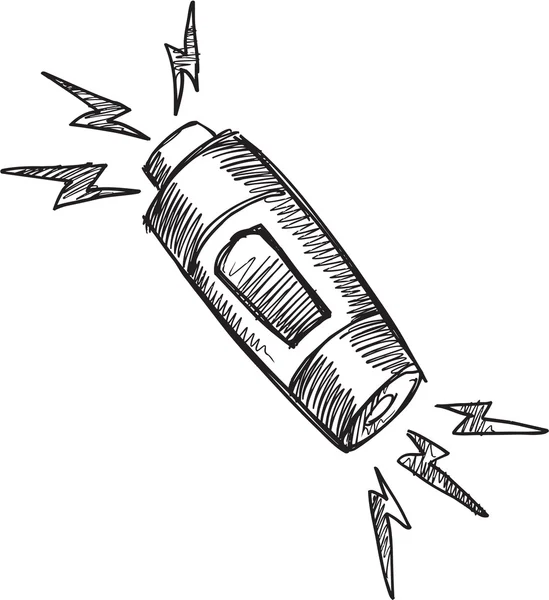 Esboço Doodle Bateria —  Vetores de Stock