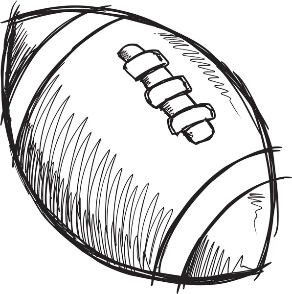 Doodle skiss fotboll — Stock vektor