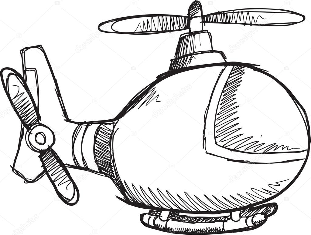 Doodle-Skizze Hubschrauber — Stockvektor © MisterElements #66746403