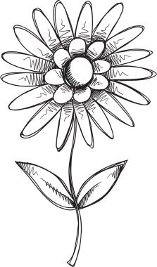Doodle kroki çiçek
