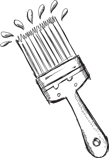 Doodle Paint Brush — Stock Vector