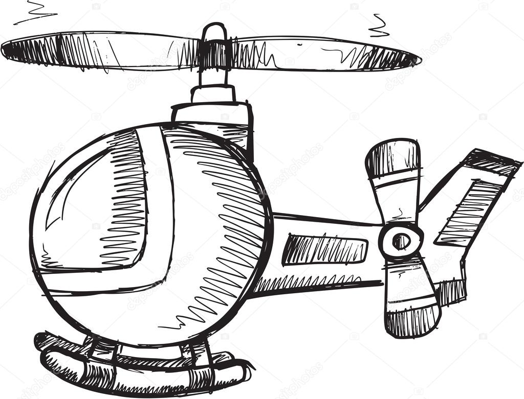 Doodle Sketch Helicopter