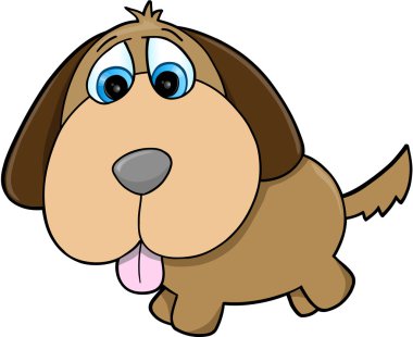 şirin köpek yavrusu köpek vektör çizim sanat