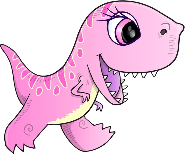 Pink happy Dinosaur Stockvektor