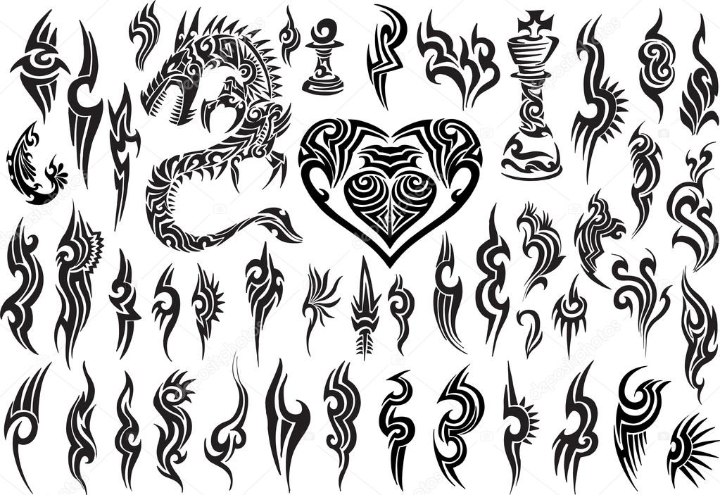 Tribal Tattoo Set Stock Vector Royalty Free 103440887  Shutterstock