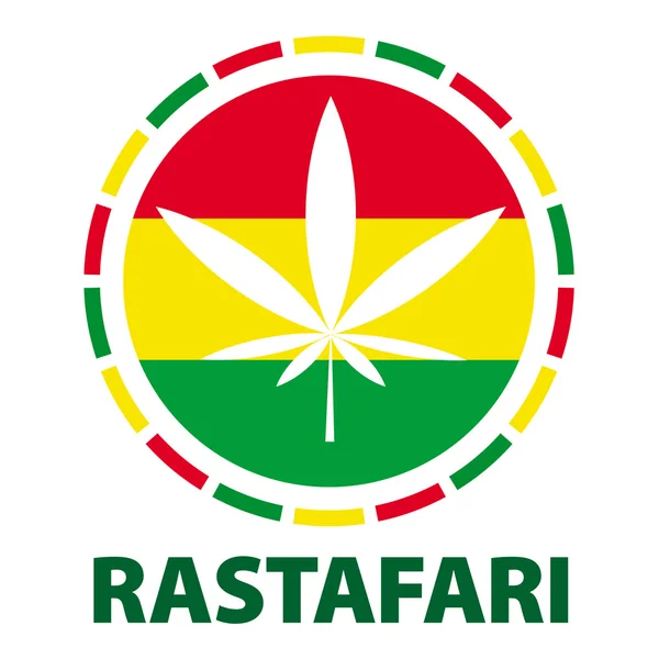 Marihuana-Blatt in rastafari-Farben, Vektorillustration — Stockvektor