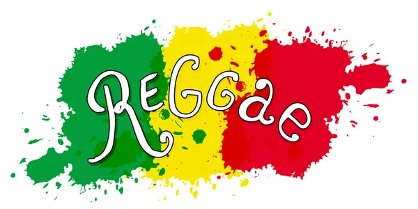 Nyomtassa ki a reggae stílusban. Vektor elszigetelt tipográfia. Felirat design. Kézzel. Banner, kártya, póló, táska, nyomtatás, poszter — Stock Vector