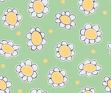 Daisy sorunsuz vektör desen eps10