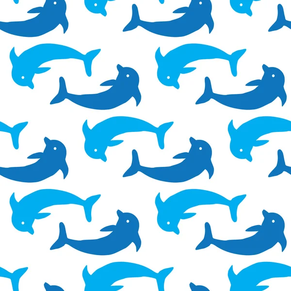 Textura Sin Costura Estampado Delfines Para Textiles Telas Trajes Baño