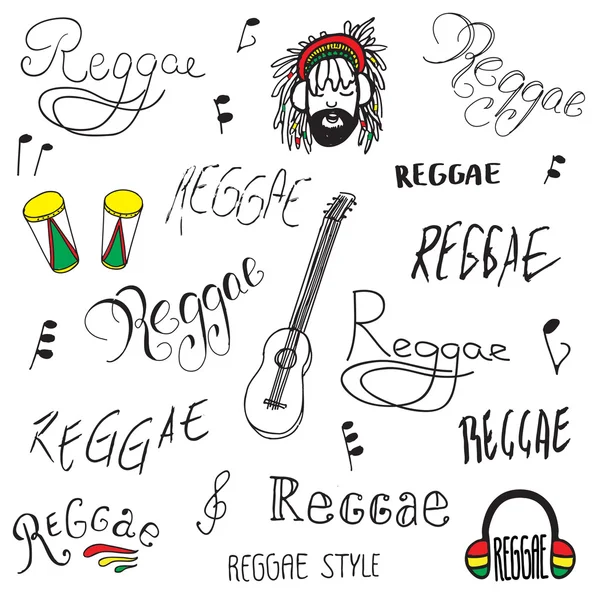 Letras reggae — Vector de stock