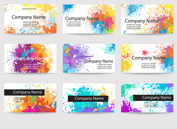 Frame template made of paint stains