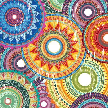 Yuvarlak süsleme desenli arka plan