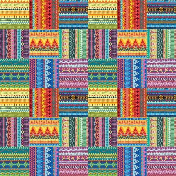 Fundo com textura tribal sem costura — Vetor de Stock