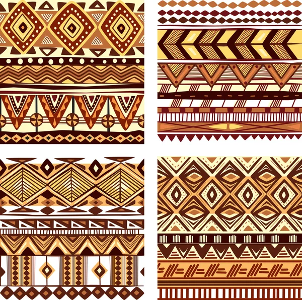 Couleur texture tribale sans couture — Image vectorielle