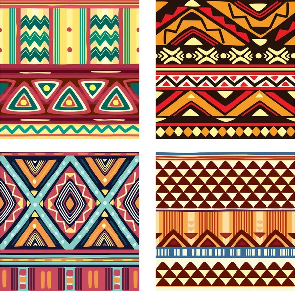 Couleur texture tribale sans couture — Image vectorielle