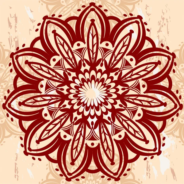 Mandala ronde ornament — Stockvector