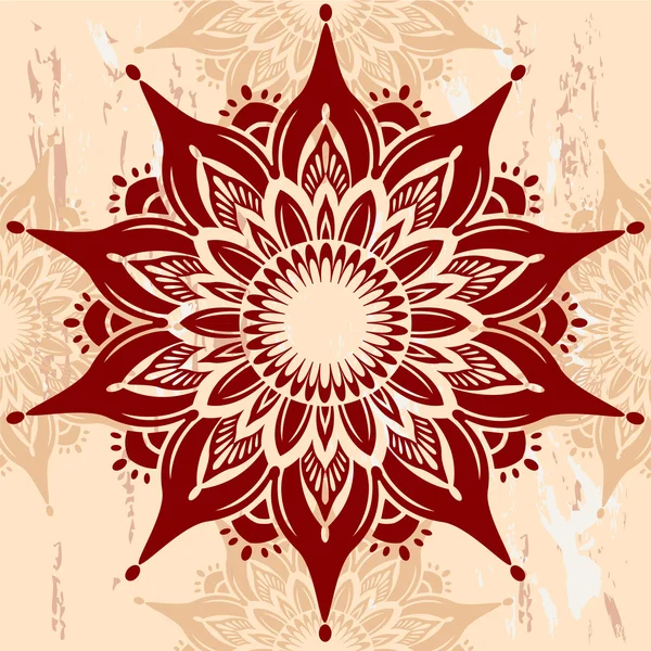 Ornamento redondo Mandala — Vector de stock
