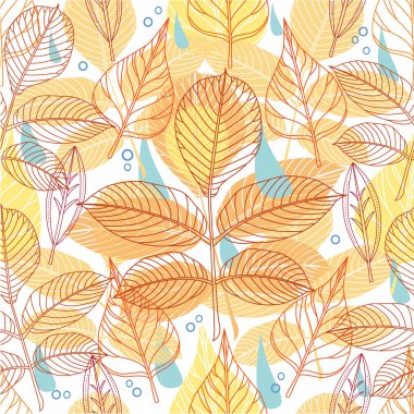 Sonbahar yaprakları ile seamless modeli 