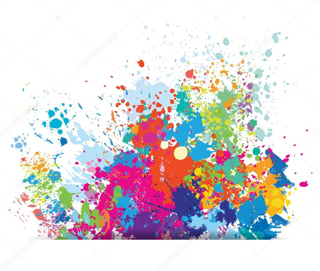 Color Background Of Paint Splashes Stock Vector C Wikki33 98434904