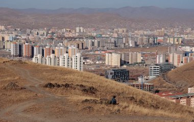 Ulanbator, Moğolistan'da modern bina