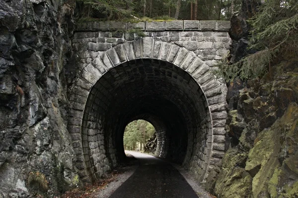 Велосипедна стежка і старий тунель — стокове фото