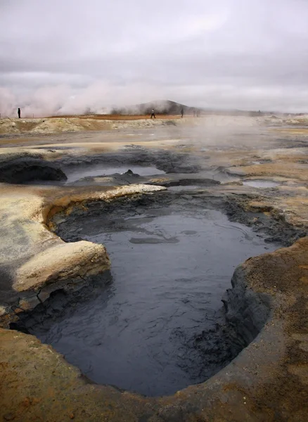 Volcano and geyser,Iceland — Stock Photo, Image