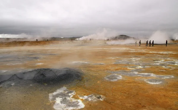 Vulcano e geyser — Foto Stock