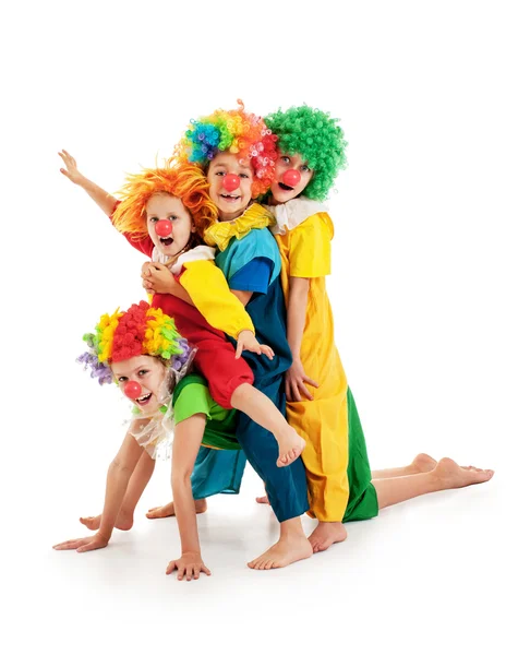 Funny clowns at the party — Stock Photo, Image