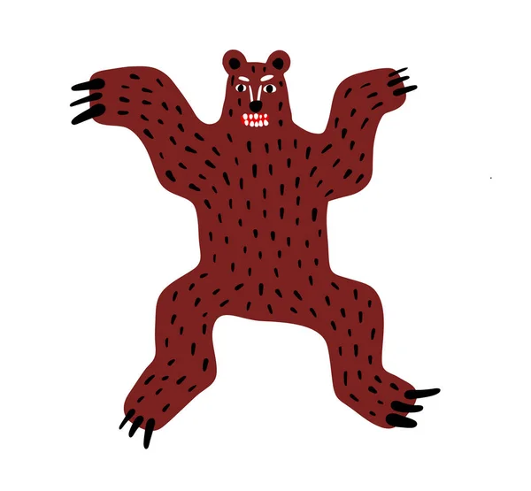 Бурый медведь вектор кожи иллюстрации. Векторное искусство. — стоковый вектор