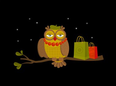 Büyük gece Satılık moda baykuş portresi