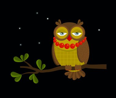 Dalı moda baykuş portresi.