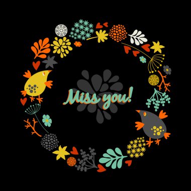 Romantik mesaj kart kapağı.