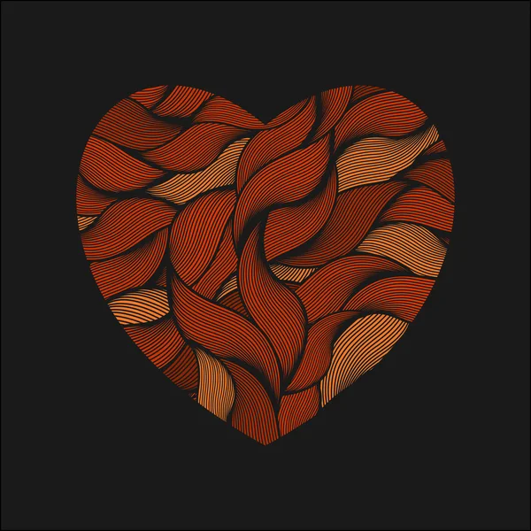 Corazón hipster colorido . — Archivo Imágenes Vectoriales