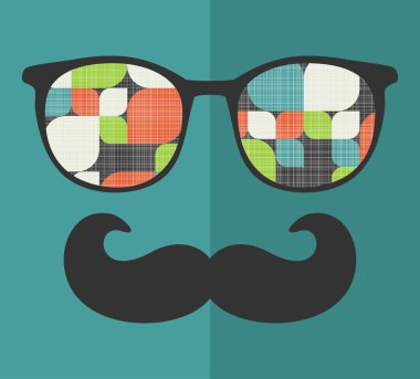 yansıma için yenilikçi Retro güneş gözlüğü.