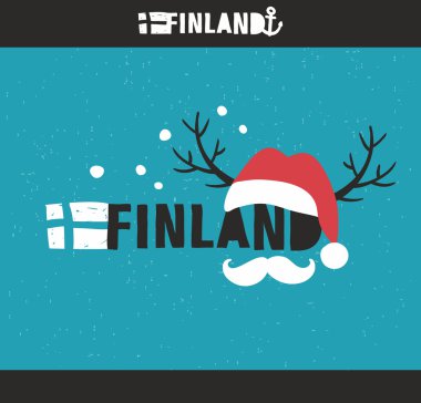 Finlandiya arması vintage tarzı.