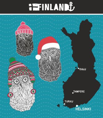 Finlandiya'dan sevimli baykuşlar kümesi.