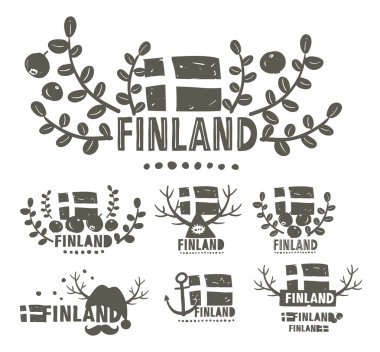 siyah beyaz etiket, Finlandiya.