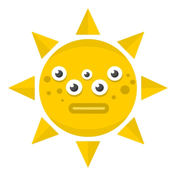 かわいい太陽の図 — ストックベクタ
