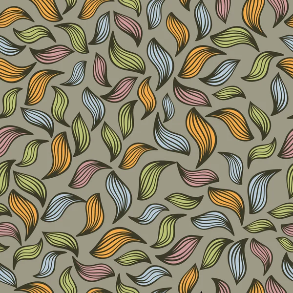 Nahtloses Muster mit Herbstblättern. — Stockvektor
