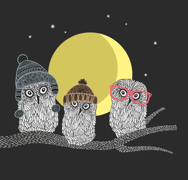 ağaç üzerinde baykuş arkadaşlar