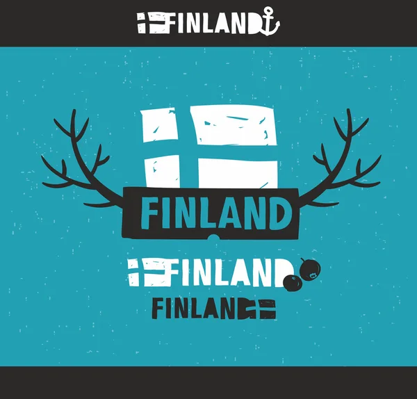 Creatieve embleem van Finland. — Stockvector