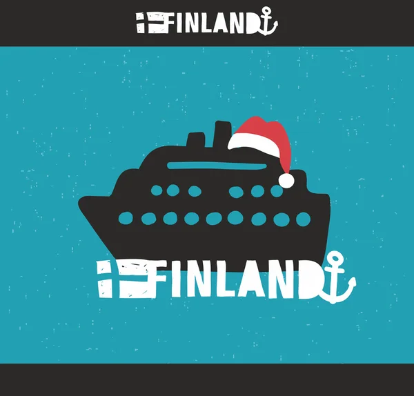 Label créatif finlandais . — Image vectorielle