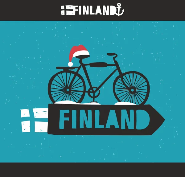 Emblem of scandinavian country Finland. — Stock Vector
