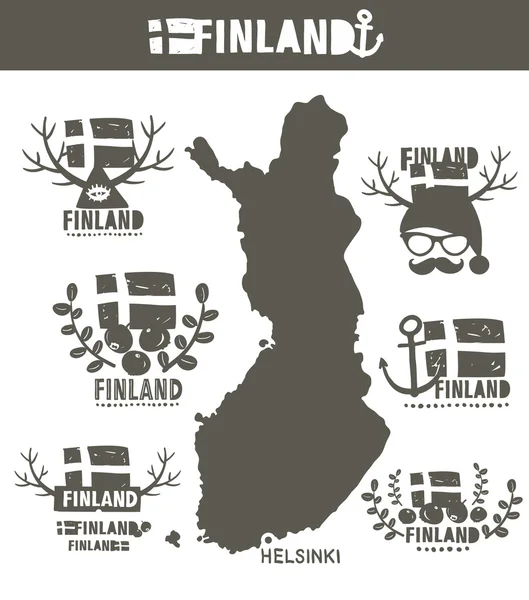 Finlandiya yaratıcı coğrafi haritası
