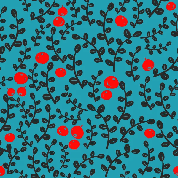 Seamless pattern with forest berries. — Stock Vector