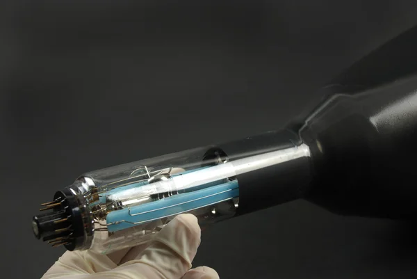 ЭЛТ-трубка, используемая в осциллографе — стоковое фото