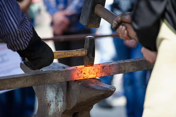 Furnace with burning coals — Stock Photo, Image