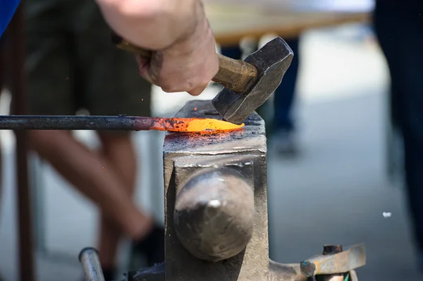 Furnace with burning coals — Stock Photo, Image