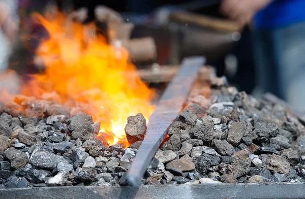 Furnace with burning coals — Stock Photo, Image